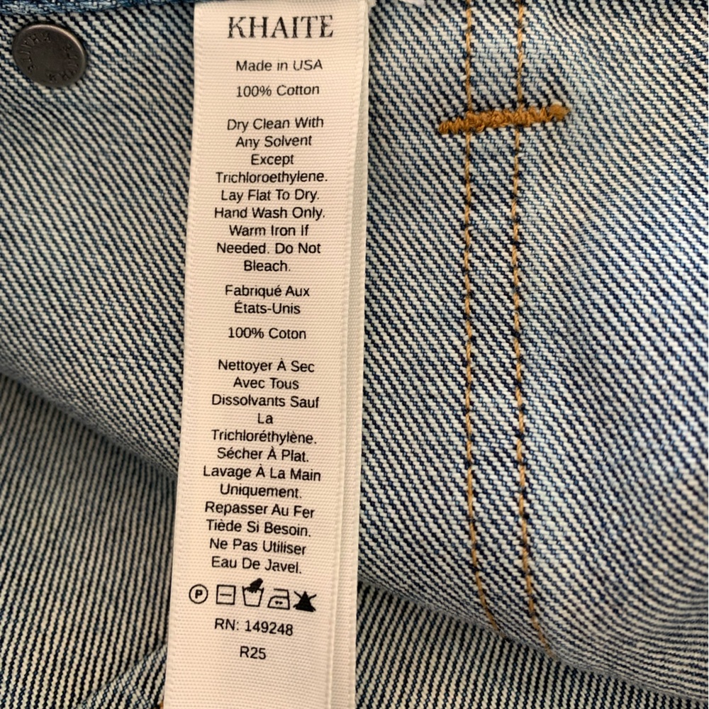 KHAITE Blue Denim Pencil Skirt - Picture 3 of 9